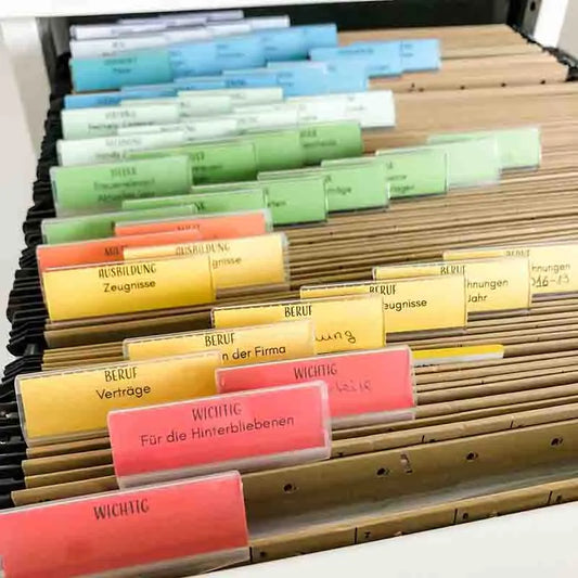 Beschriftungskärtchen für Hängeregister